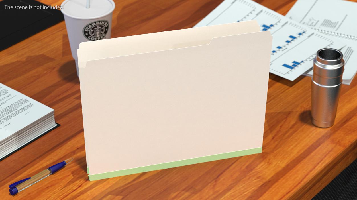 Open Paper File Folder 3D