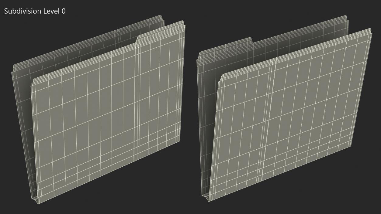 Open Paper File Folder 3D