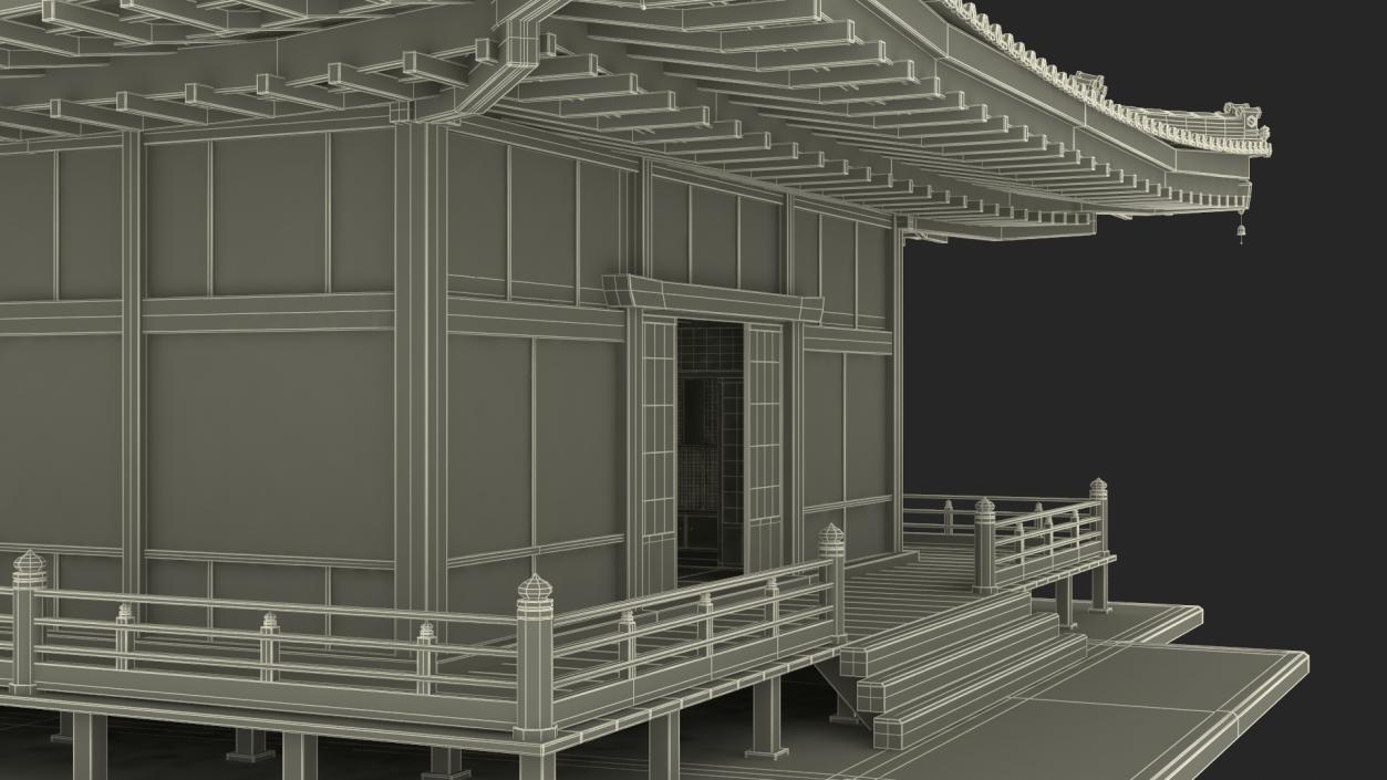 3D model Japan Traditional House Dark 2