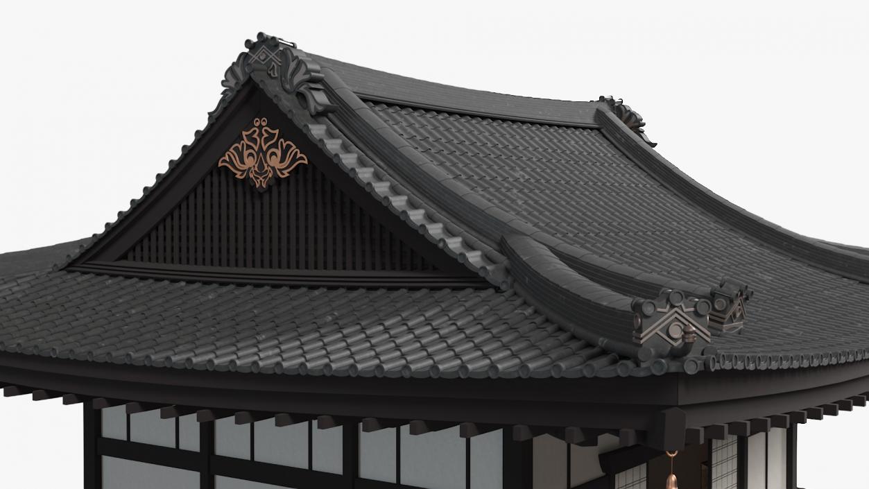 3D model Japan Traditional House Dark 2