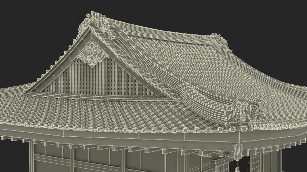 3D model Japan Traditional House Dark 2