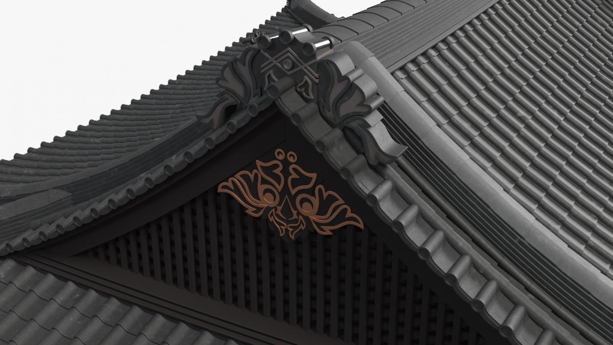 3D model Japan Traditional House Dark 2