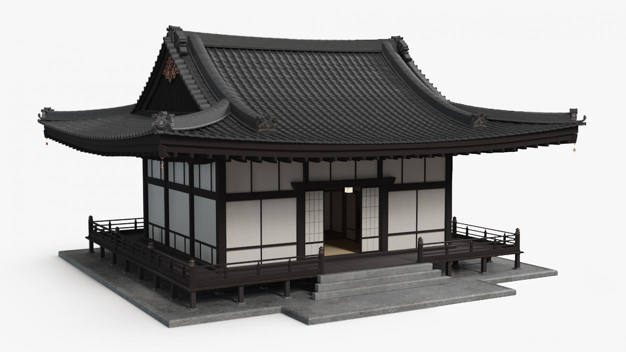 3D model Japan Traditional House Dark 2