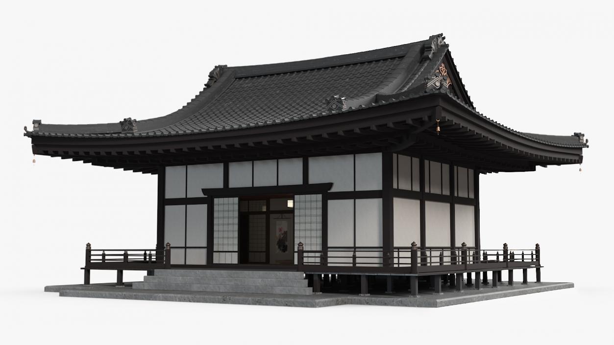 3D model Japan Traditional House Dark 2