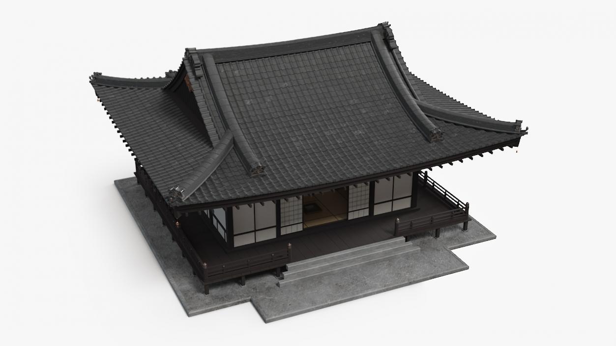 3D model Japan Traditional House Dark 2