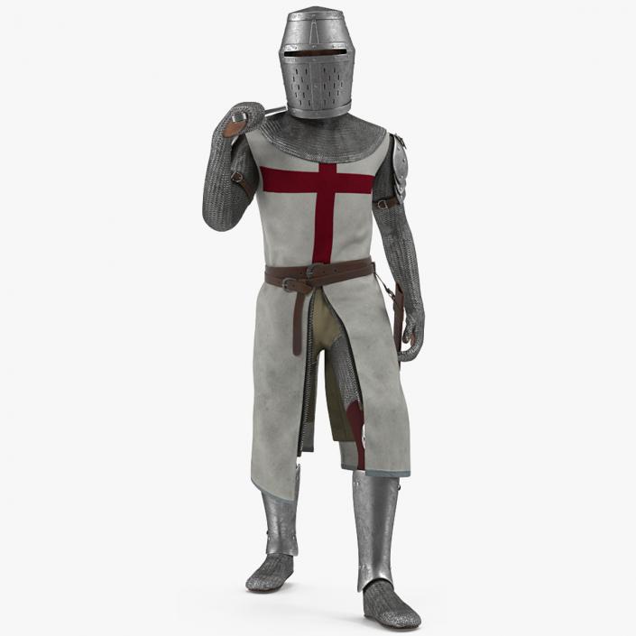 Knight Templar Set Rigged for Maya 3D model