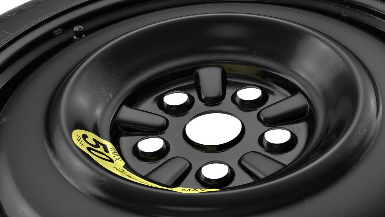 Temporary Spare Wheel with Tyre 125 R15 3D model