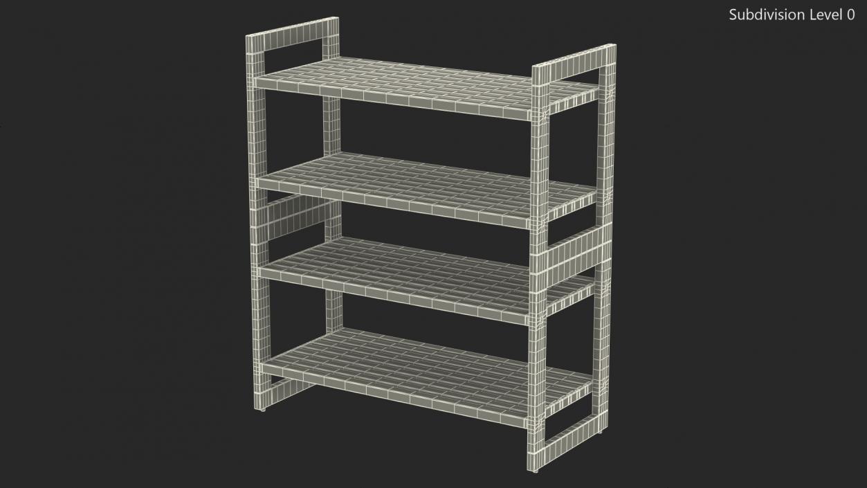 3D model White Stackable Shoe Rack