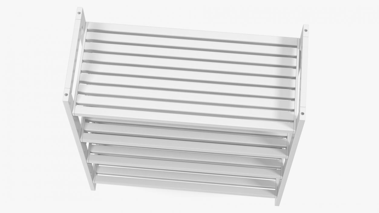 3D model White Stackable Shoe Rack