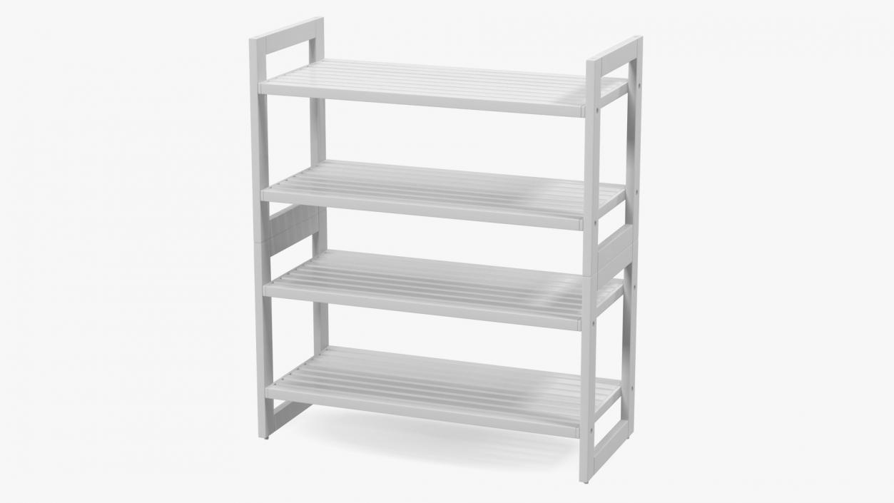 3D model White Stackable Shoe Rack