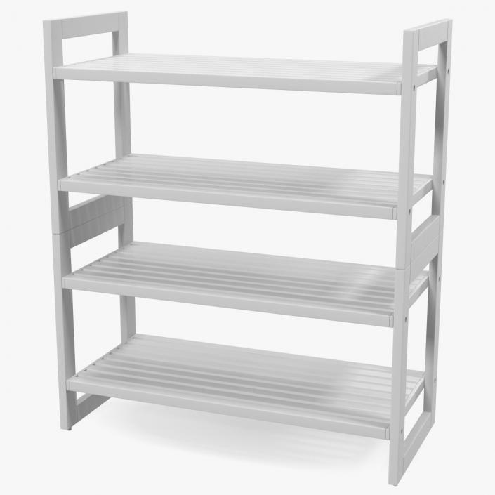 3D model White Stackable Shoe Rack