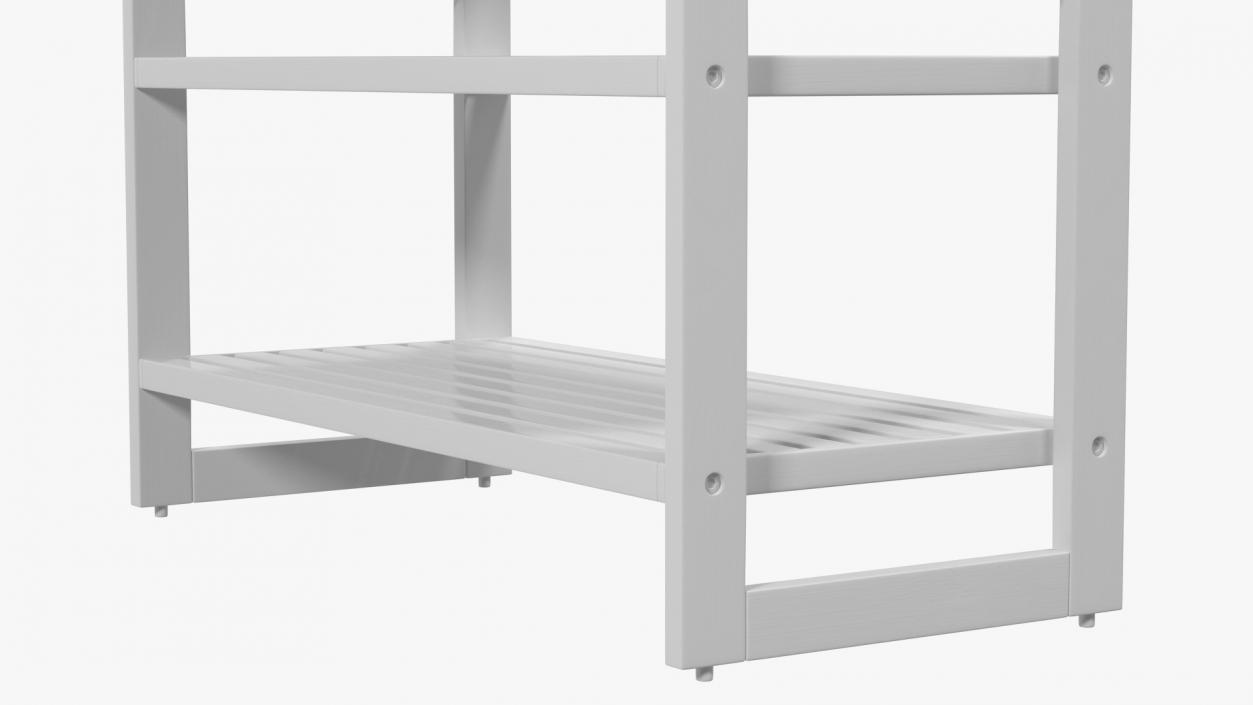 3D model White Stackable Shoe Rack