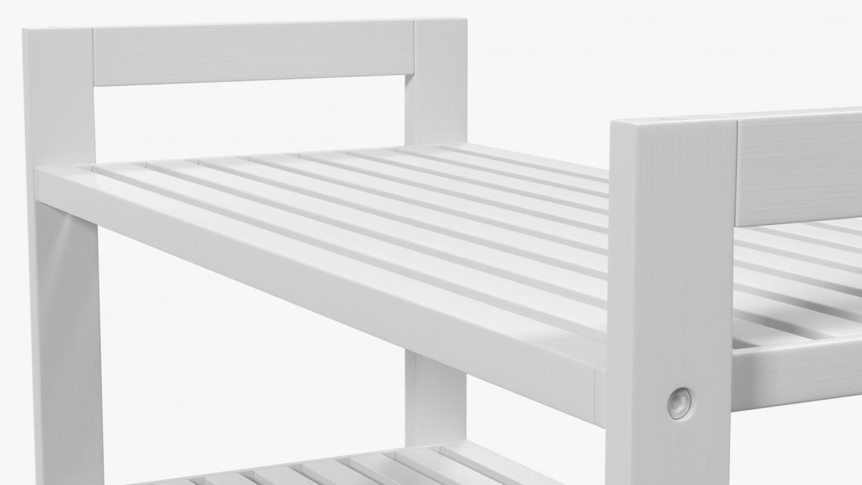 3D model White Stackable Shoe Rack