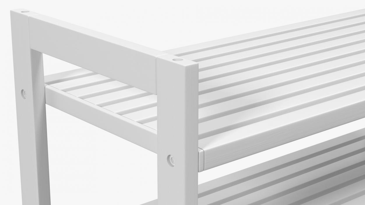 3D model White Stackable Shoe Rack