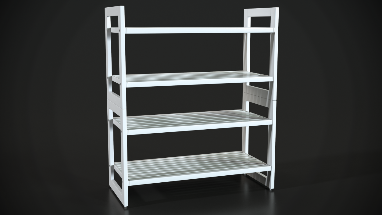 3D model White Stackable Shoe Rack