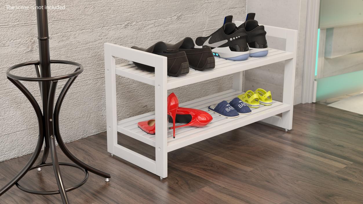 3D model White Stackable Shoe Rack