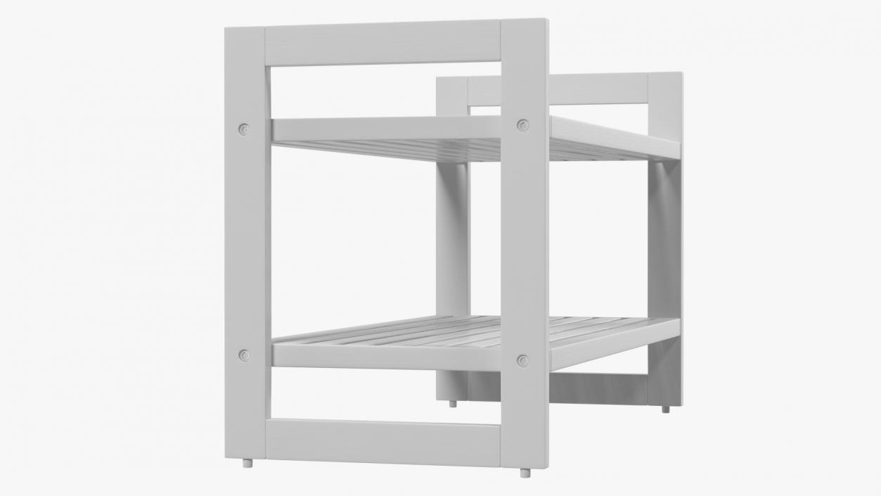 3D model White Stackable Shoe Rack