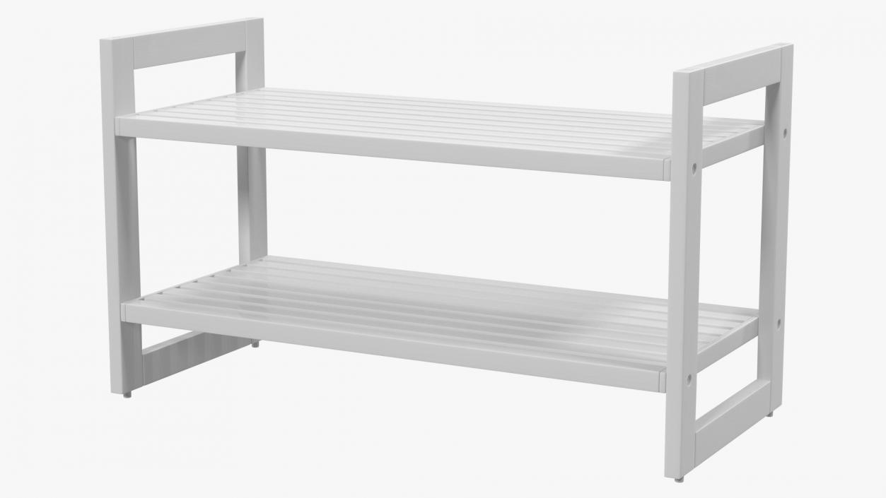 3D model White Stackable Shoe Rack