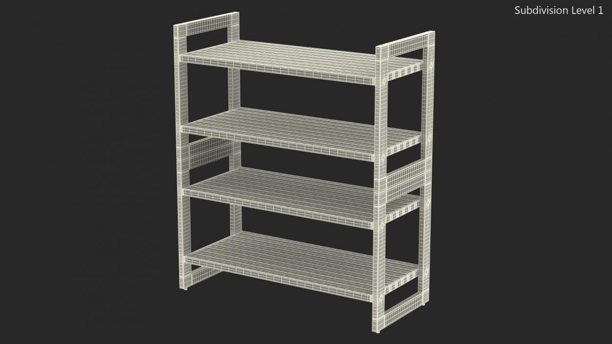 3D model White Stackable Shoe Rack