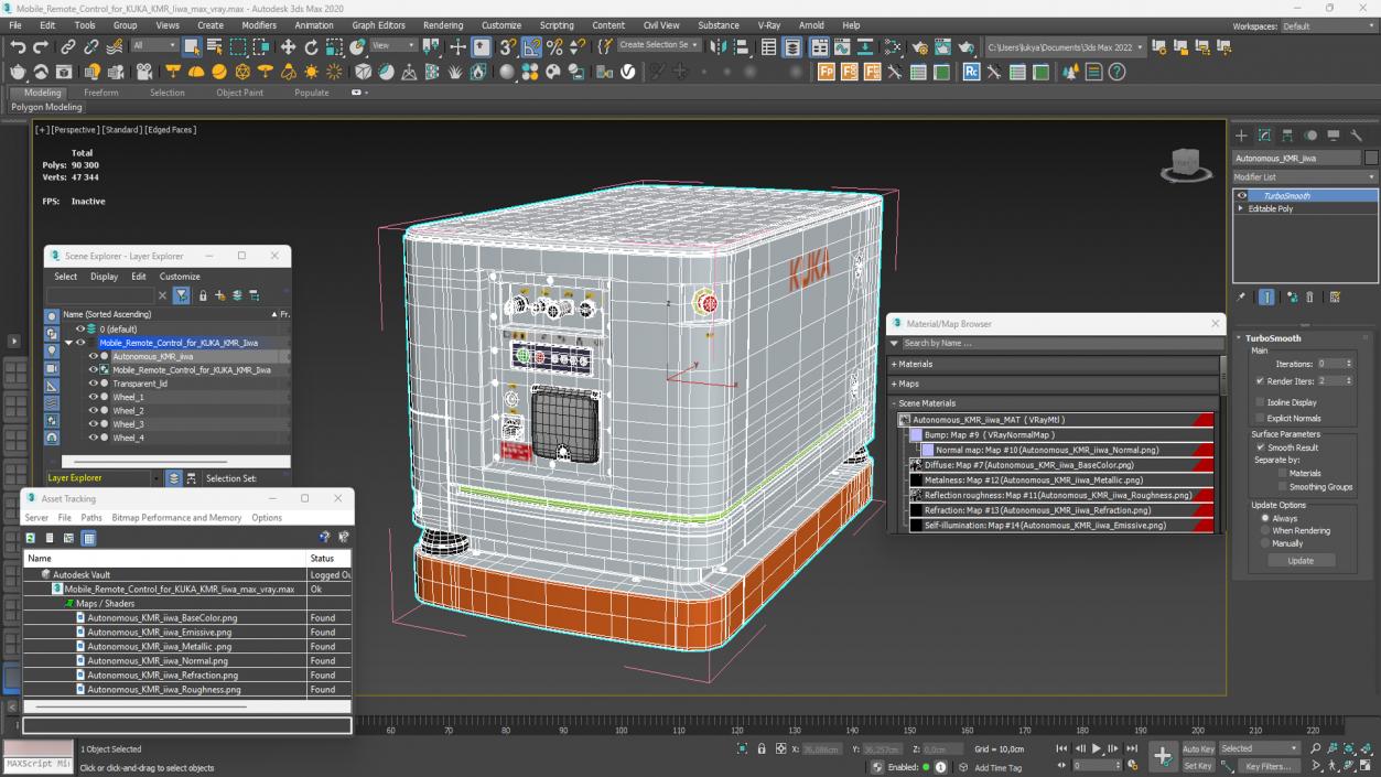 Mobile Remote Control for KUKA KMR Iiwa 3D model