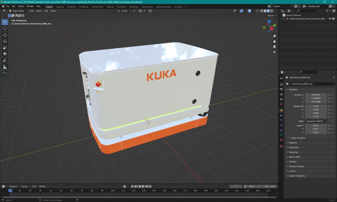 Mobile Remote Control for KUKA KMR Iiwa 3D model