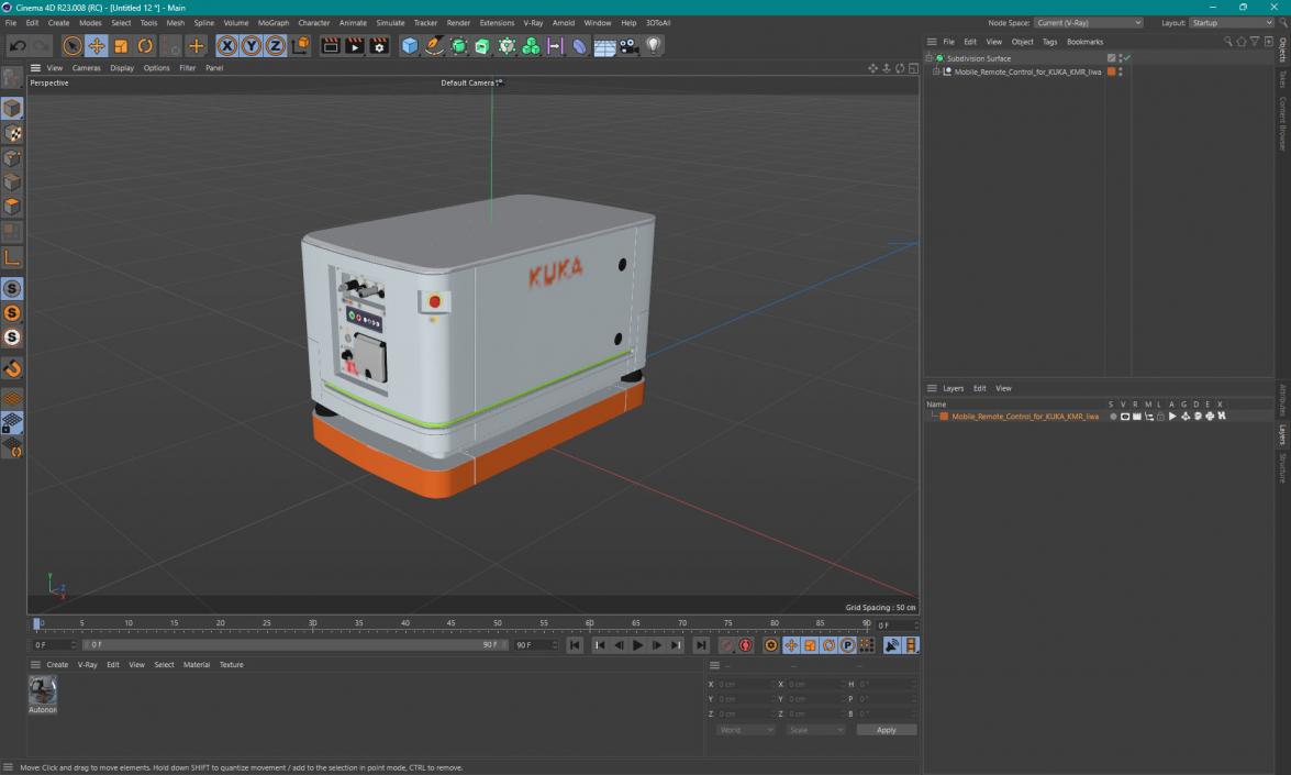 Mobile Remote Control for KUKA KMR Iiwa 3D model