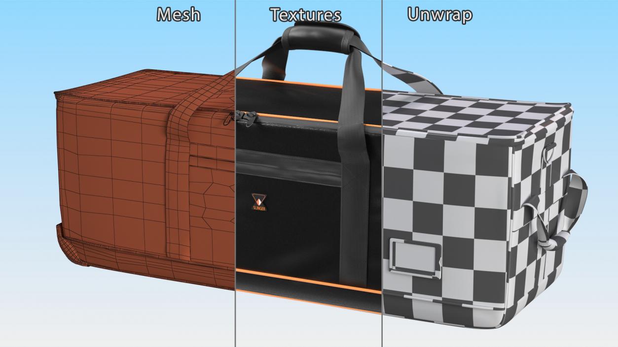 3D Heavy Duty Lighting Bag with Wheels Slinger model