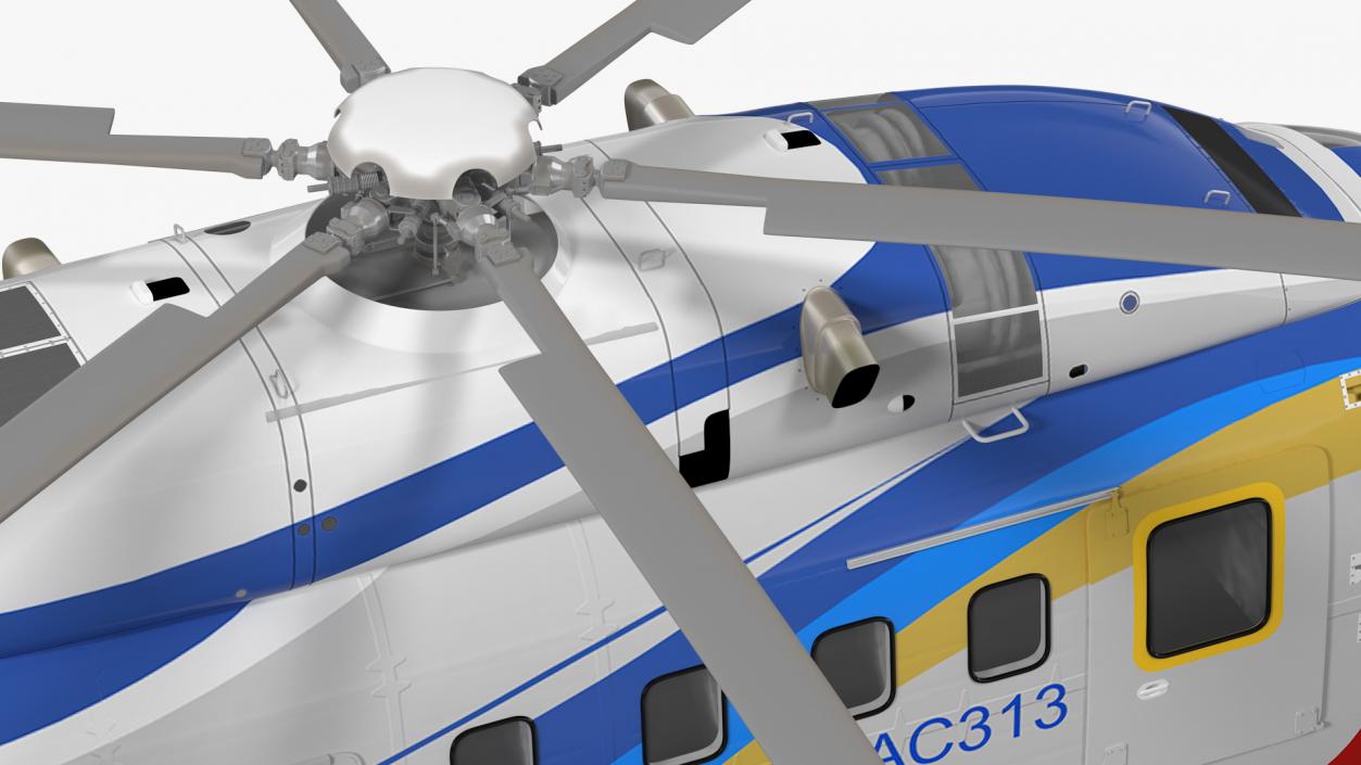 3D model Avicopter AC313 Civilian Helicopter