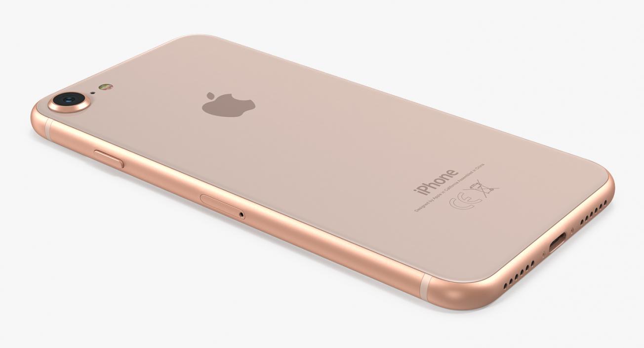 3D iPhone 8 Gold model