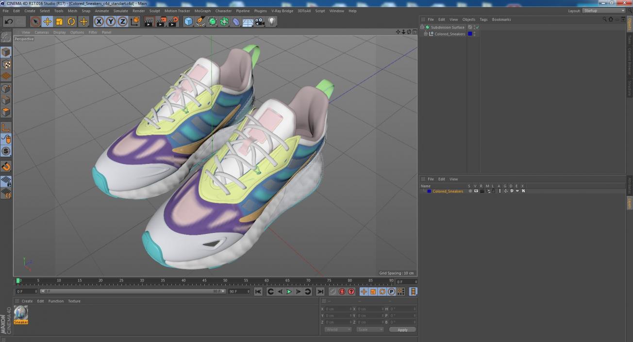 3D Colored Sneakers