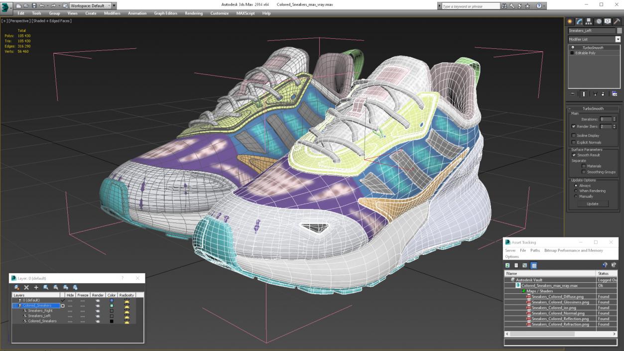 3D Colored Sneakers