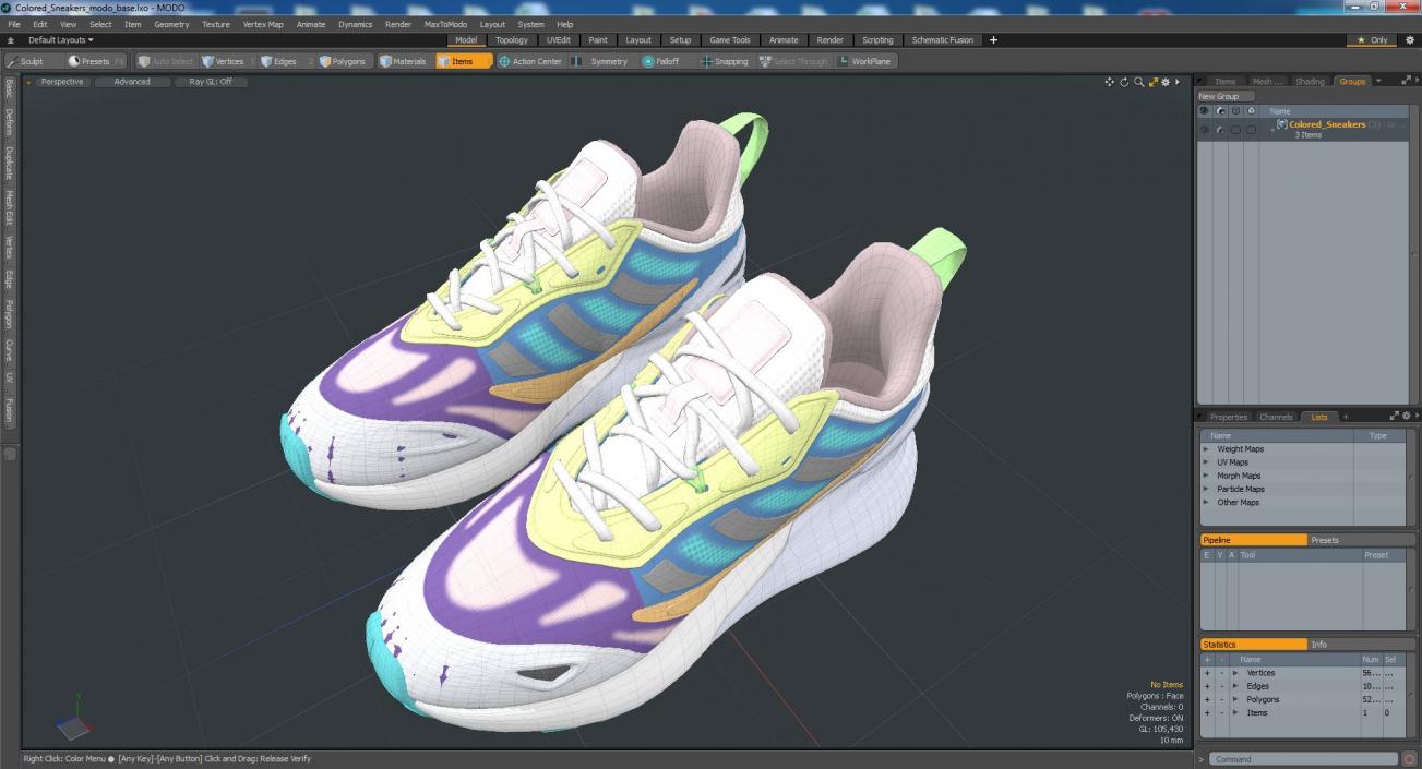 3D Colored Sneakers