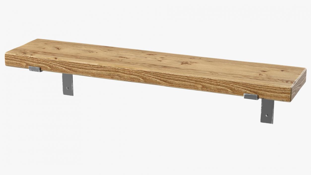 Wooden Shelf Long 3D