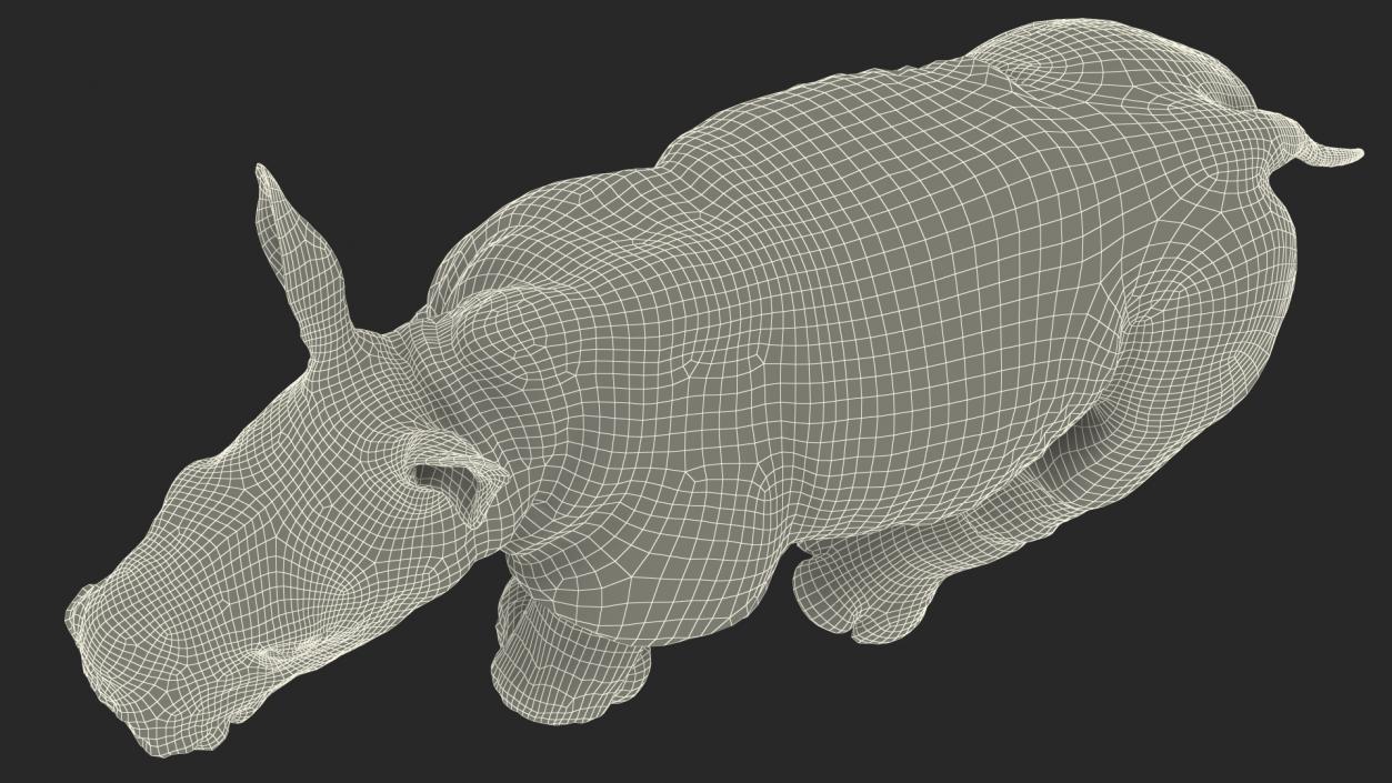 3D Baby Rhino Running Pose model