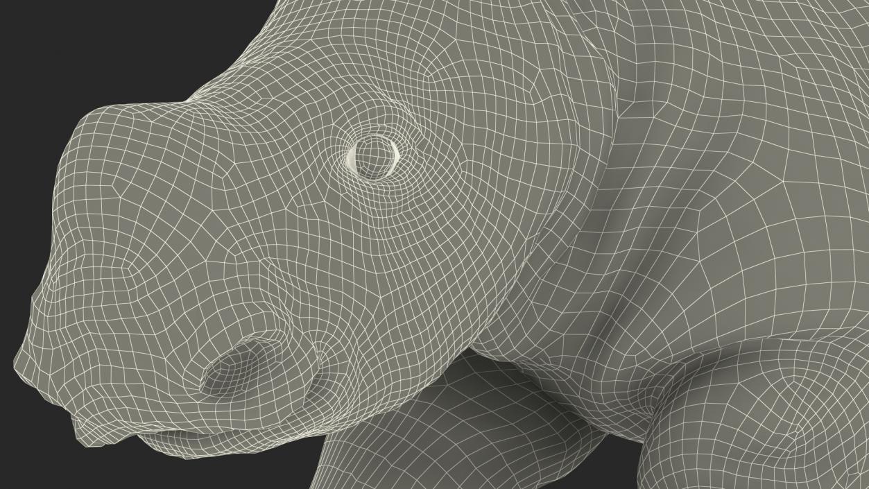 3D Baby Rhino Running Pose model