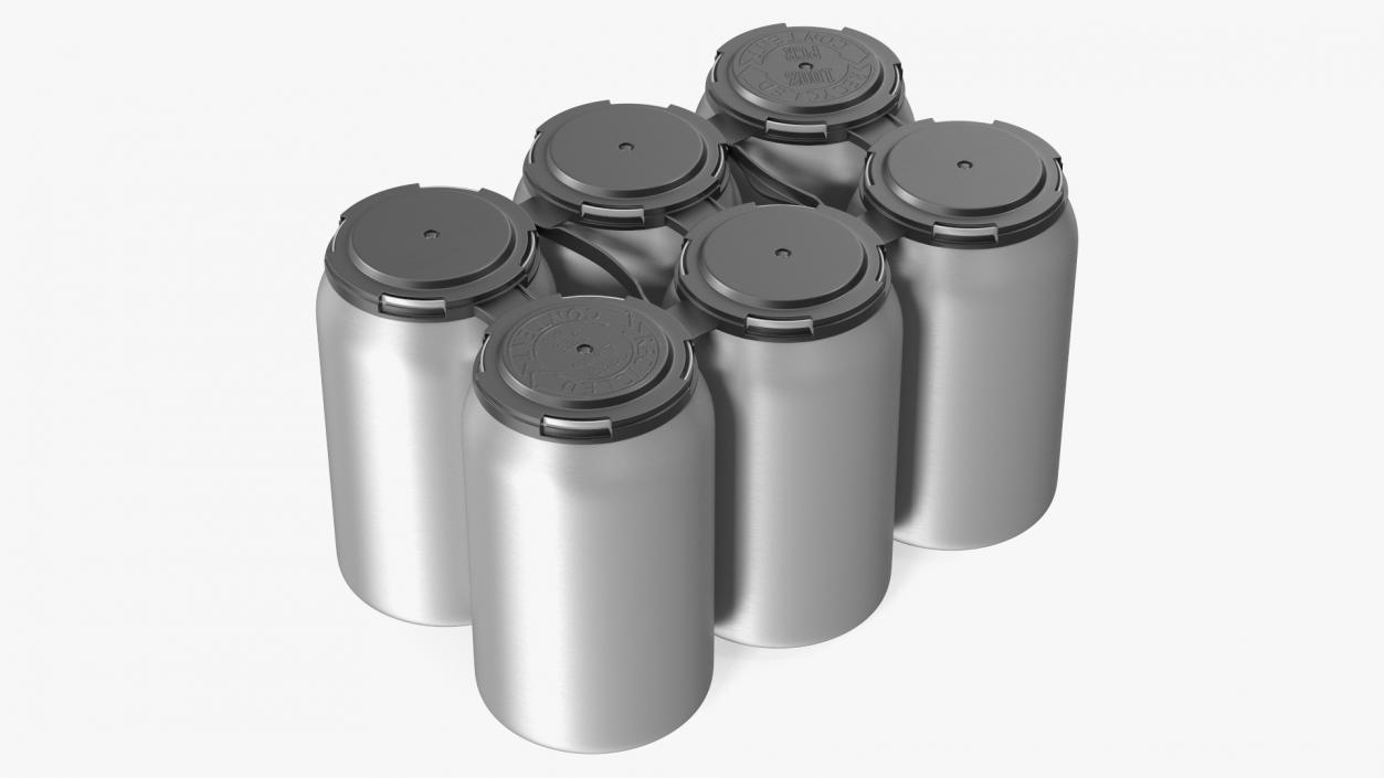 3D 6 Pack Plastic Soda Can Carrier