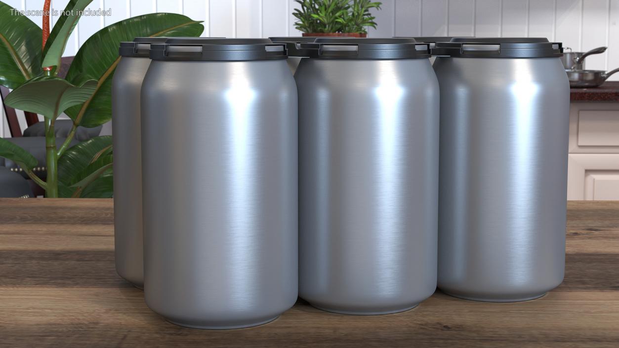 3D 6 Pack Plastic Soda Can Carrier