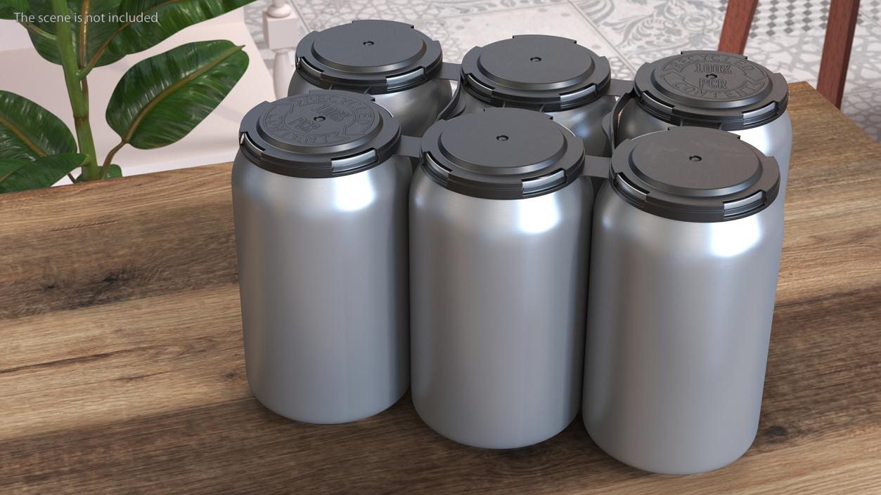 3D 6 Pack Plastic Soda Can Carrier