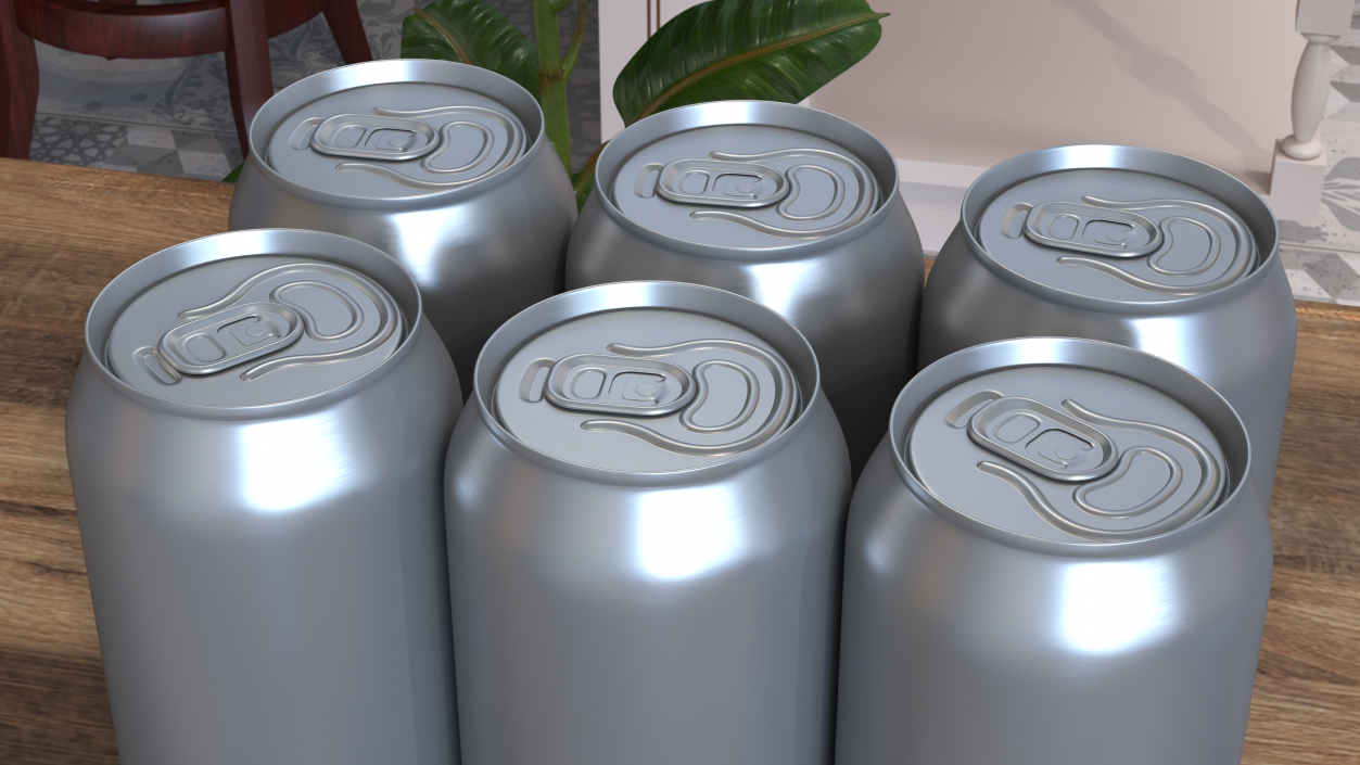 3D 6 Pack Plastic Soda Can Carrier