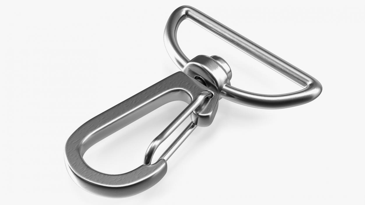 3D model Metal Swivel Clasp Snap Hook Silver