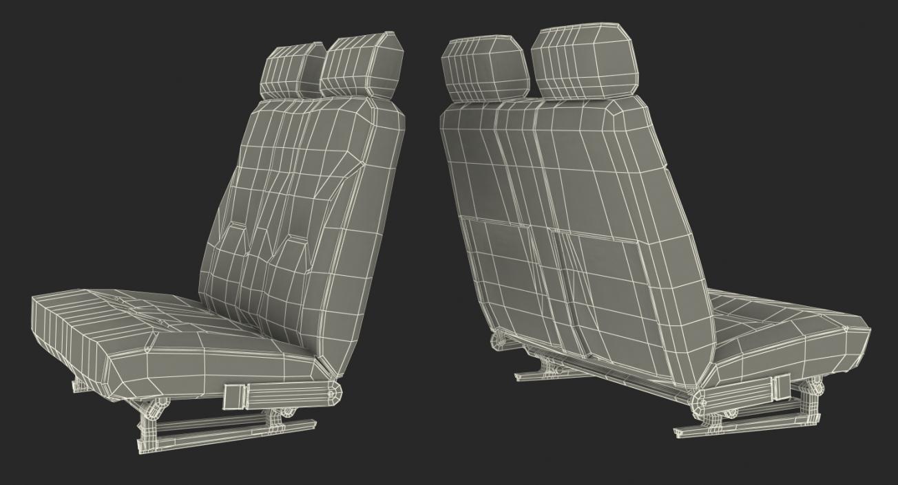 3D model Light Airplane Passenger Seats