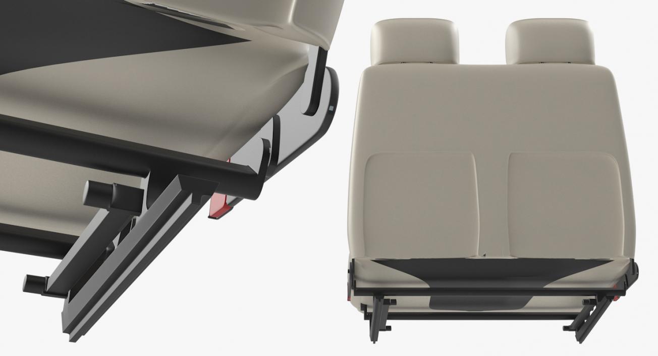 3D model Light Airplane Passenger Seats