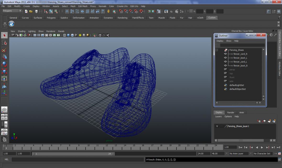 3D Fencing Shoes model