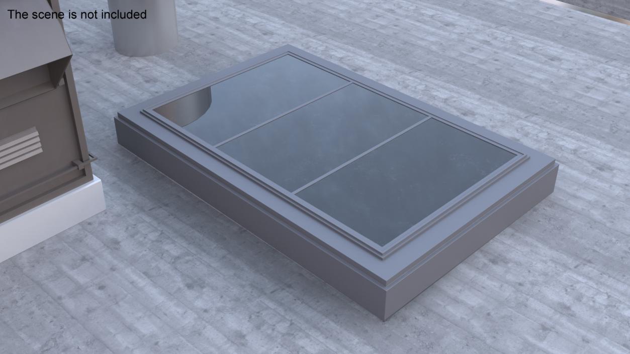 3D Triple Glass Skylight Window model