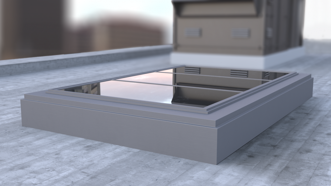 3D Triple Glass Skylight Window model