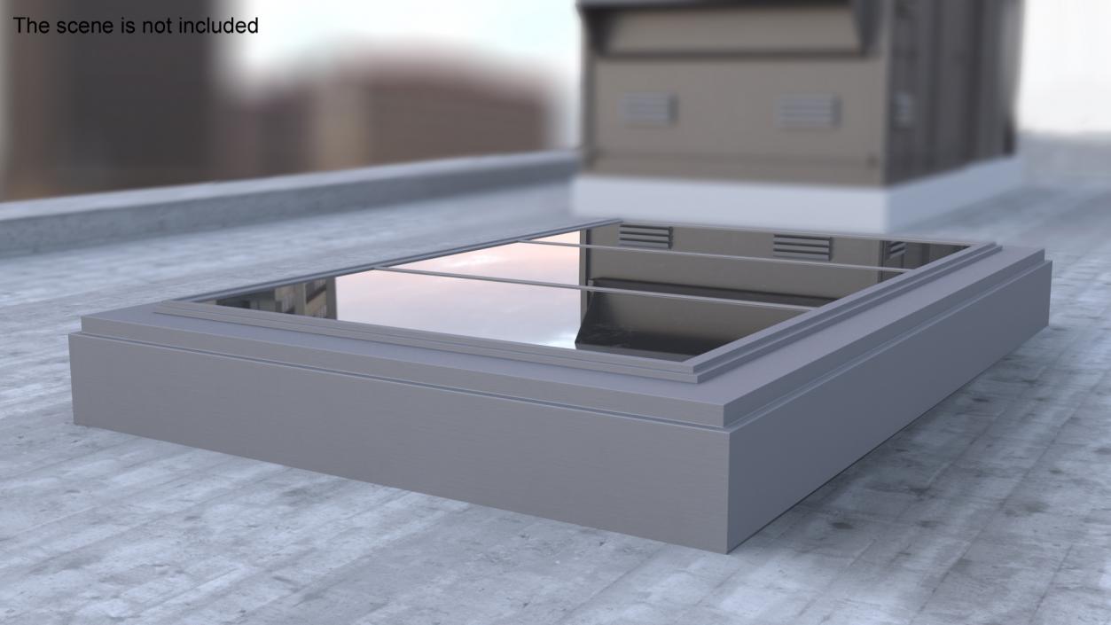 3D Triple Glass Skylight Window model