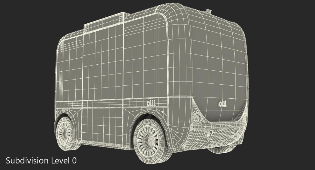 Olli Self Driving Electric Bus Rigged 3D