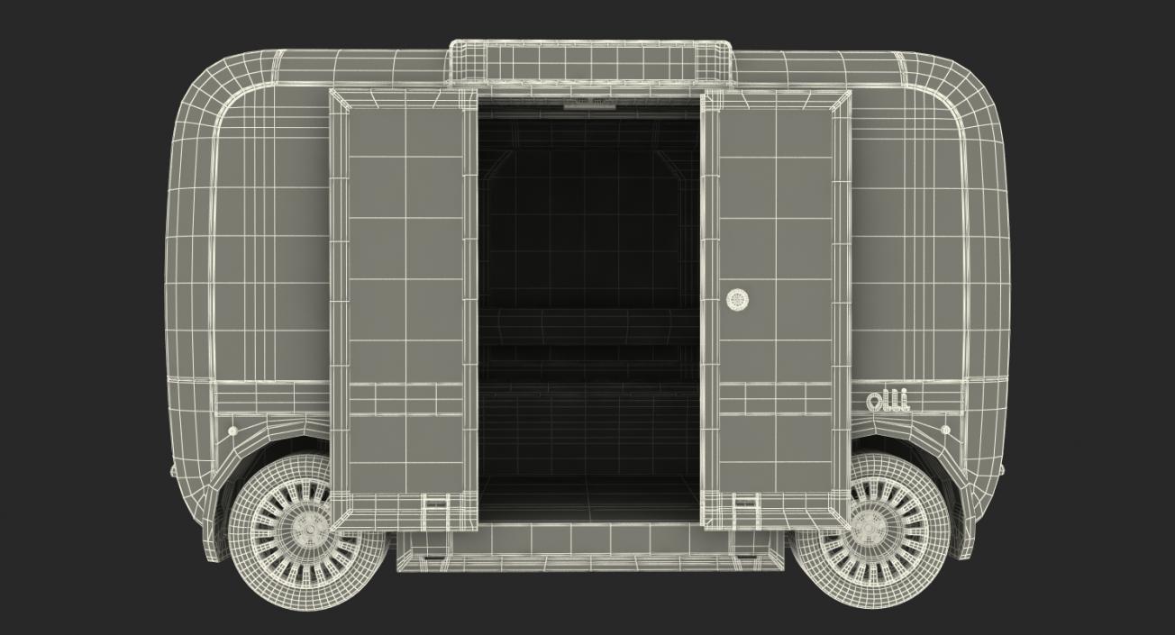 Olli Self Driving Electric Bus Rigged 3D