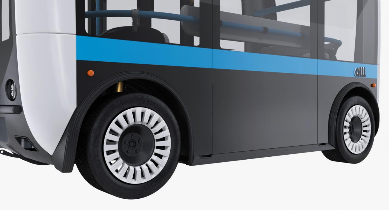 Olli Self Driving Electric Bus Rigged 3D