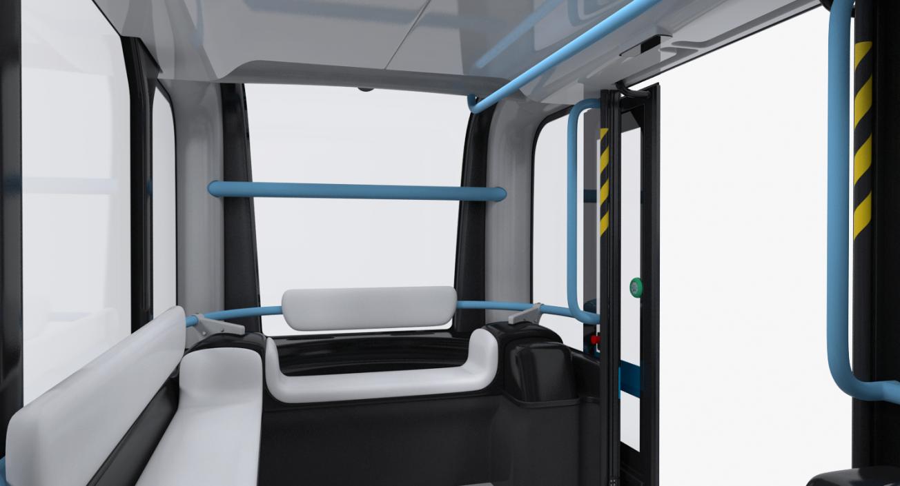 Olli Self Driving Electric Bus Rigged 3D